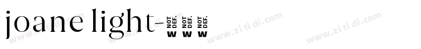 joane light字体转换
